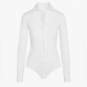 Commando White Button-Up Bodysuit